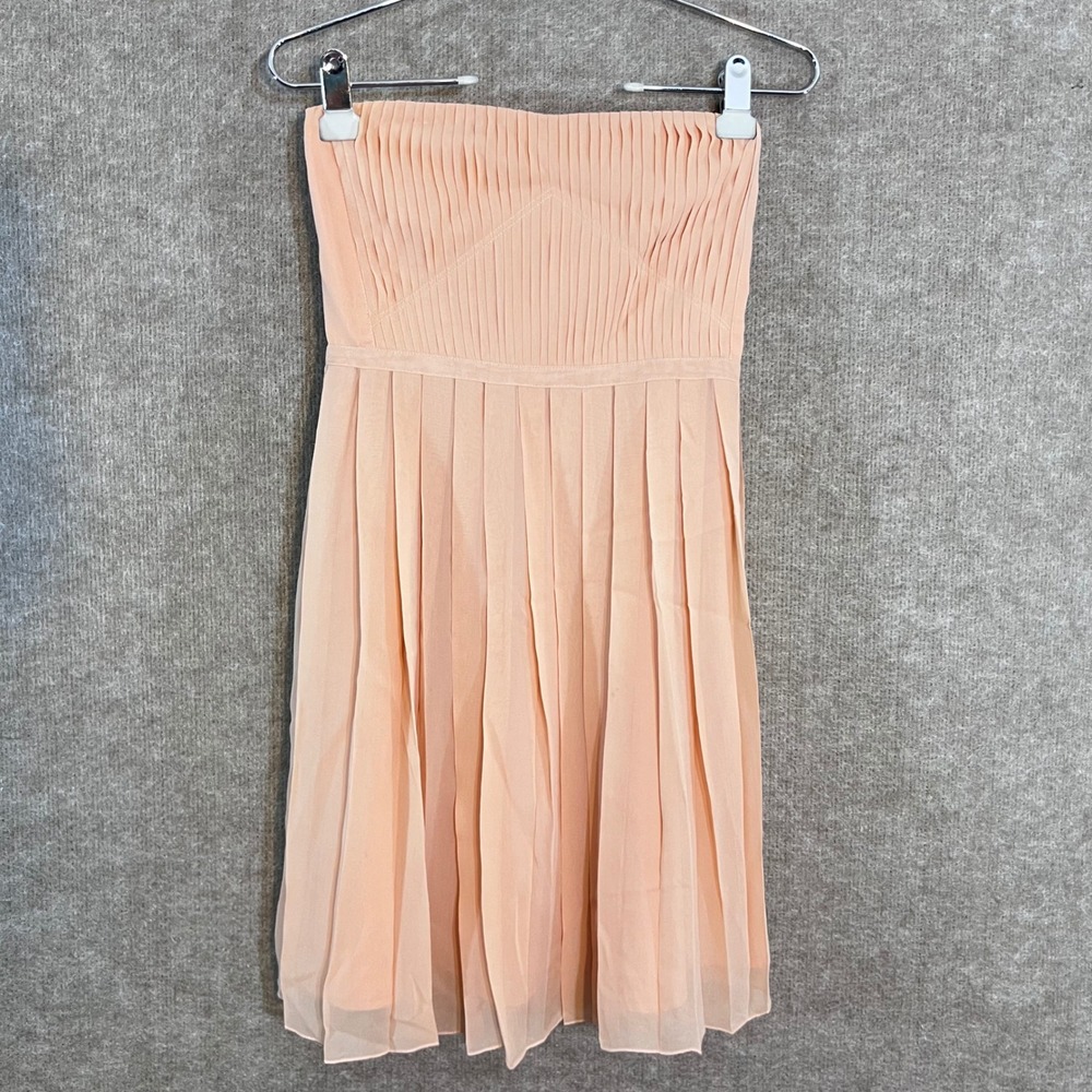 Broadway & Broome Strapless Pleated Dress 2 Silk Babydoll Chiffon Party Coquette